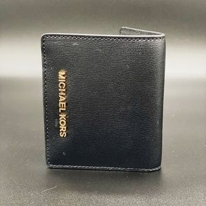 Michael Kors Black Jet Set Travel Flap Card Holder